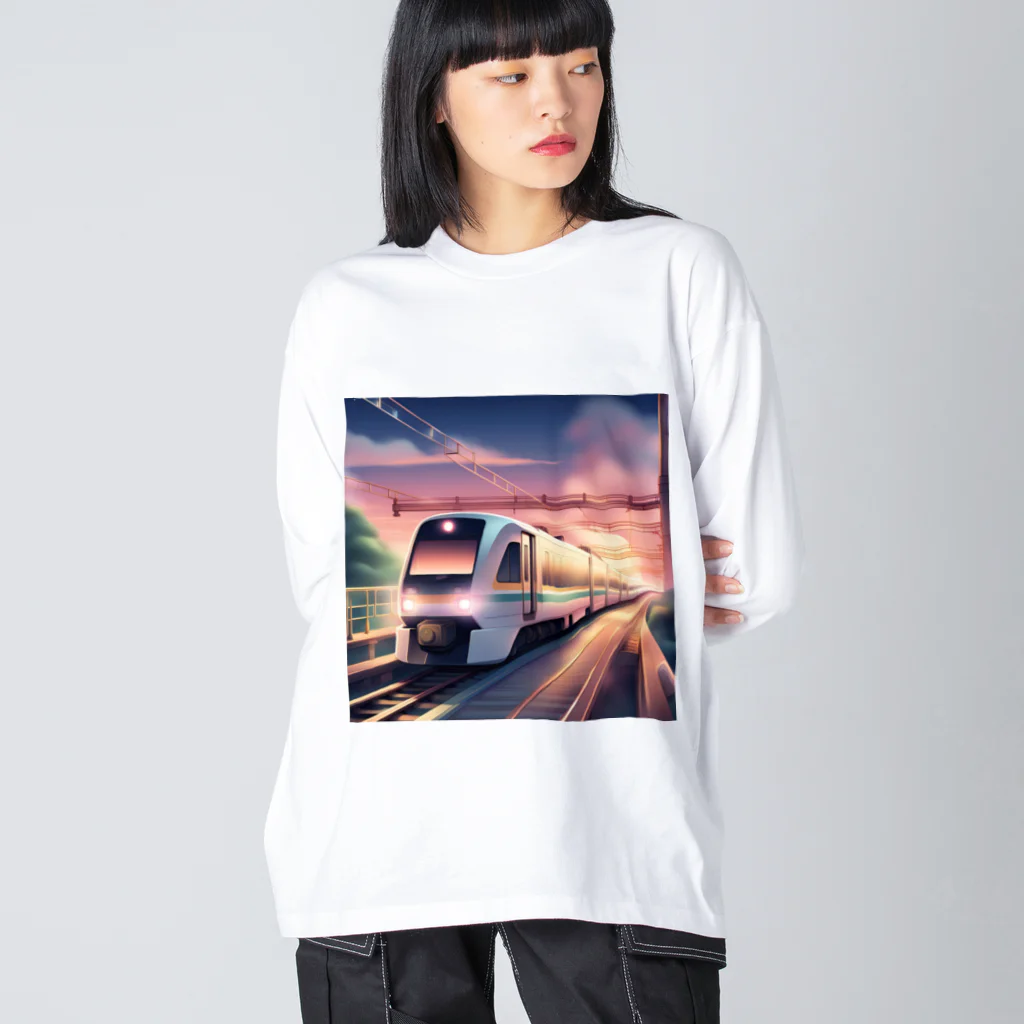 atoyuki_SHOPの近未来特急風　　ato Big Long Sleeve T-Shirt