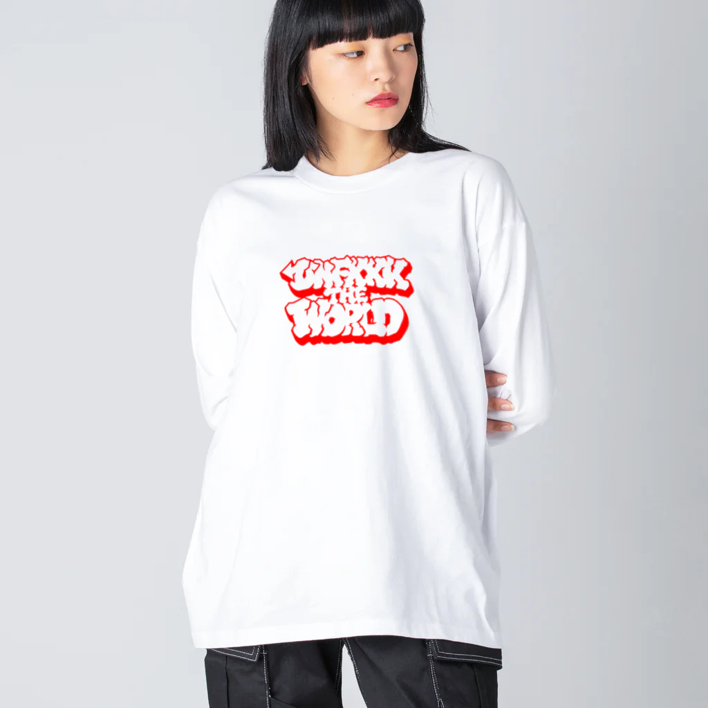 Zoltax.🇯🇵のunfuck the world ビッグシルエットロングスリーブTシャツ