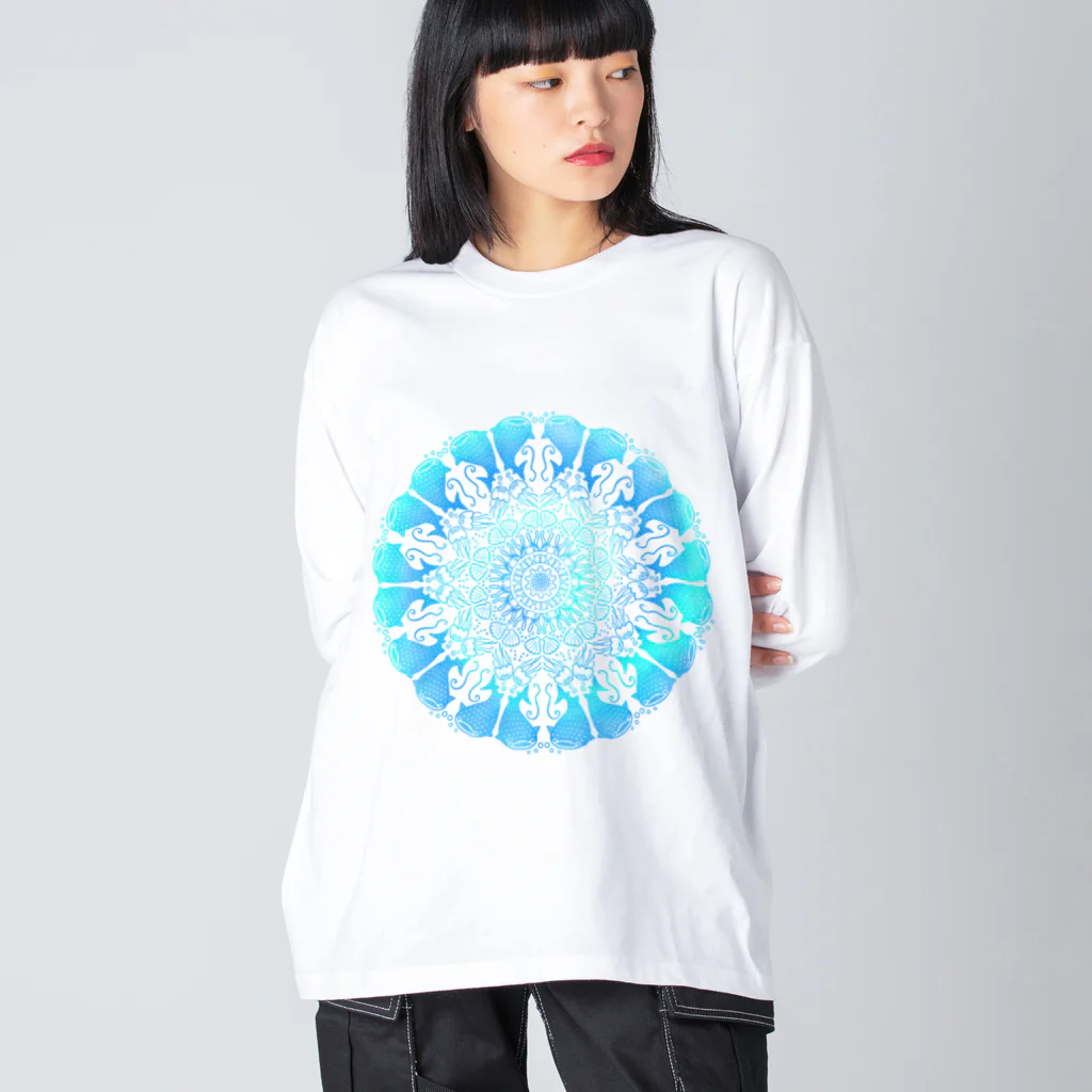 みよのジンベイ曼荼羅 Big Long Sleeve T-Shirt