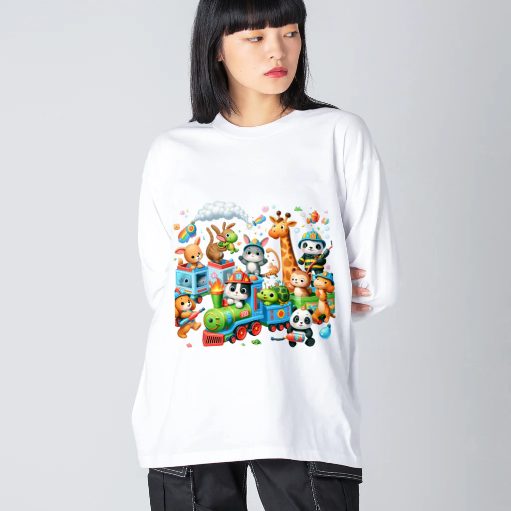 nail_aphroditeのあにまる消防隊 Big Long Sleeve T-Shirt