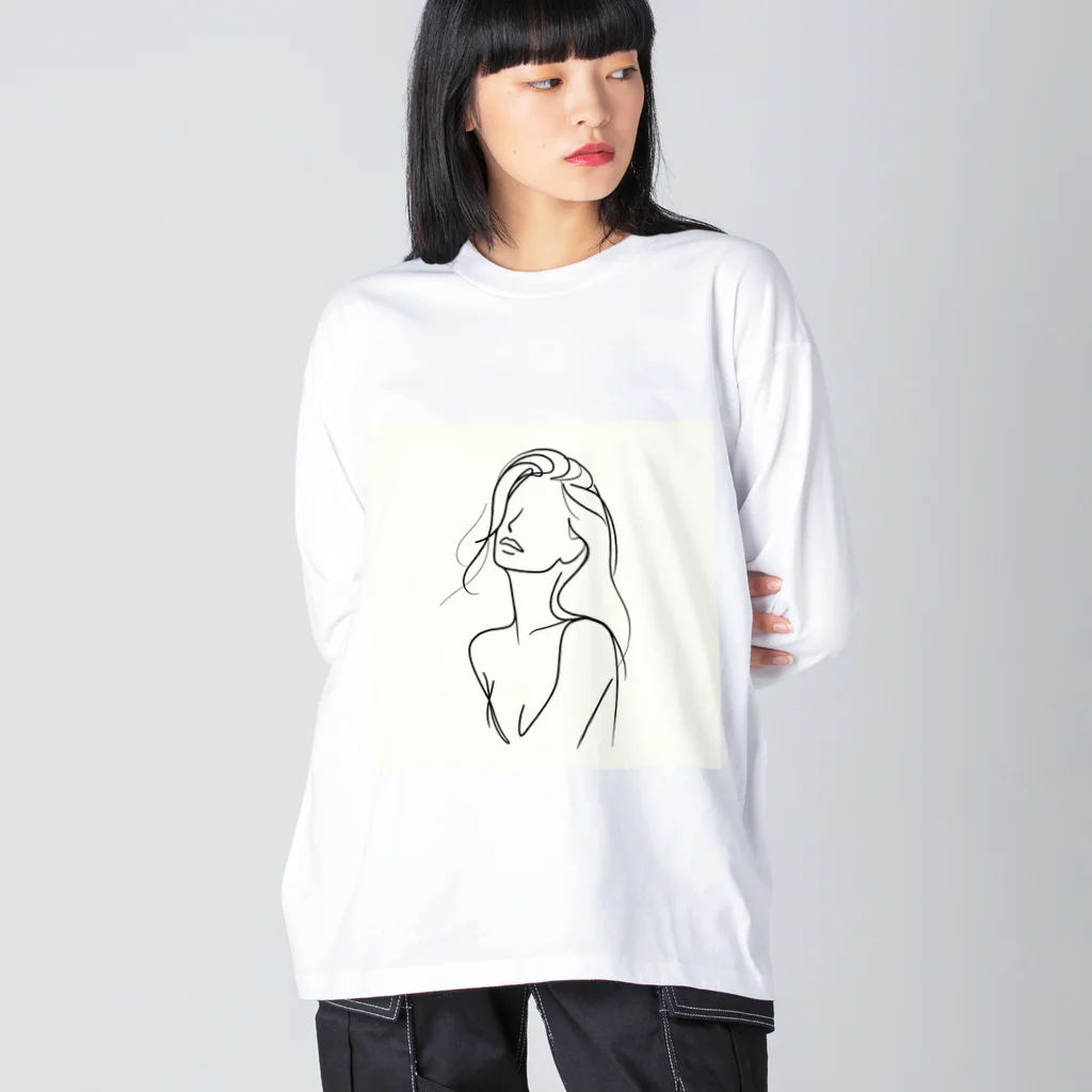 一筆書きアートの一筆書き風アート4 Big Long Sleeve T-Shirt