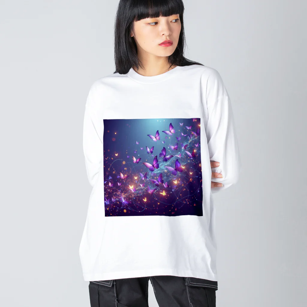 Hojo_Gorozaemonの紫蝶・壱 Big Long Sleeve T-Shirt