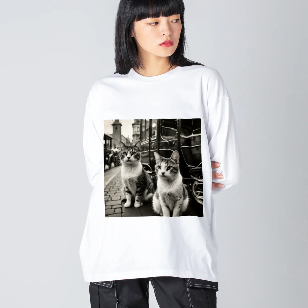 KIO MAKITAのねこと馬車 Big Long Sleeve T-Shirt