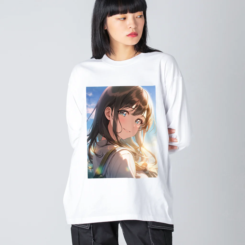 きゃんべるの彼女の微笑み - A Glimpse of Happiness Big Long Sleeve T-Shirt