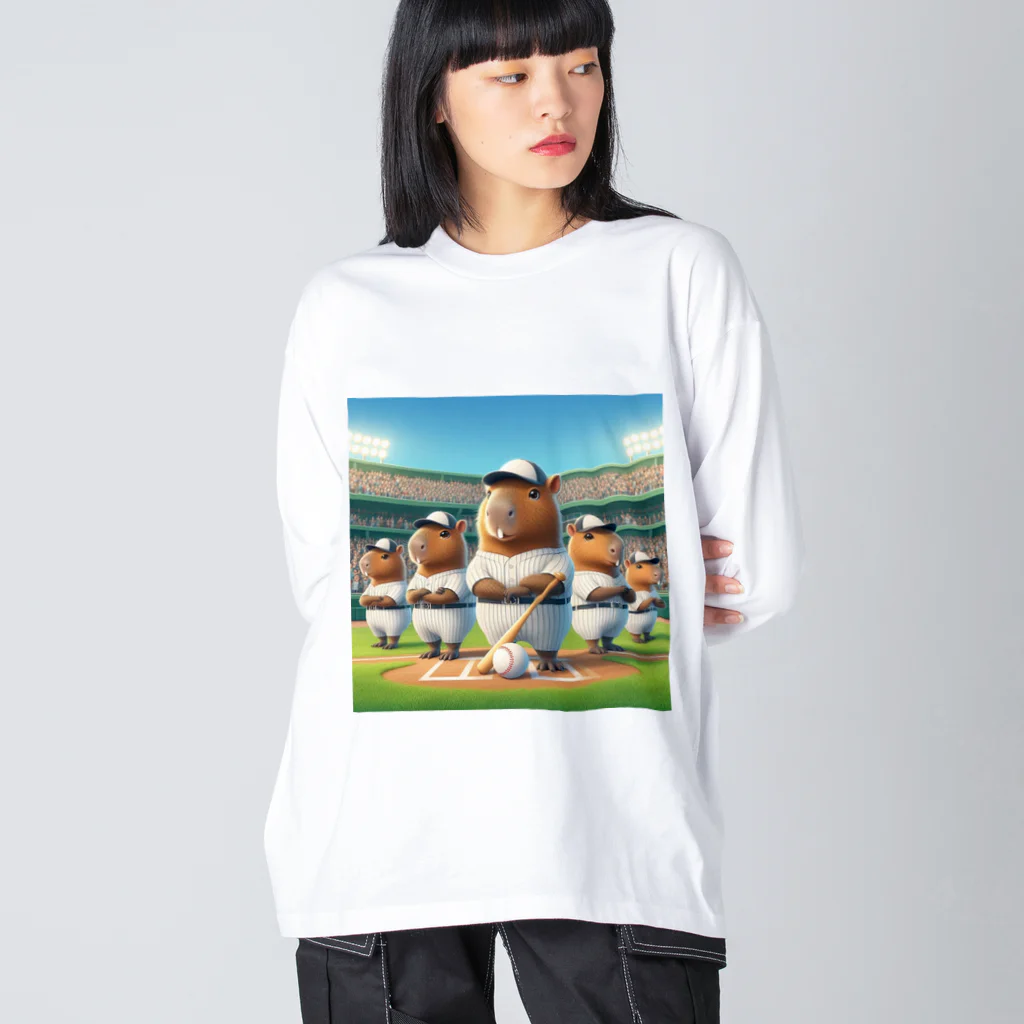 ちゅぴちゅぴのカピバラーズ ビッグシルエットロングスリーブTシャツ