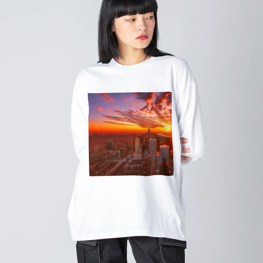 Rパンダ屋の「都会風景」グッズ Big Long Sleeve T-Shirt
