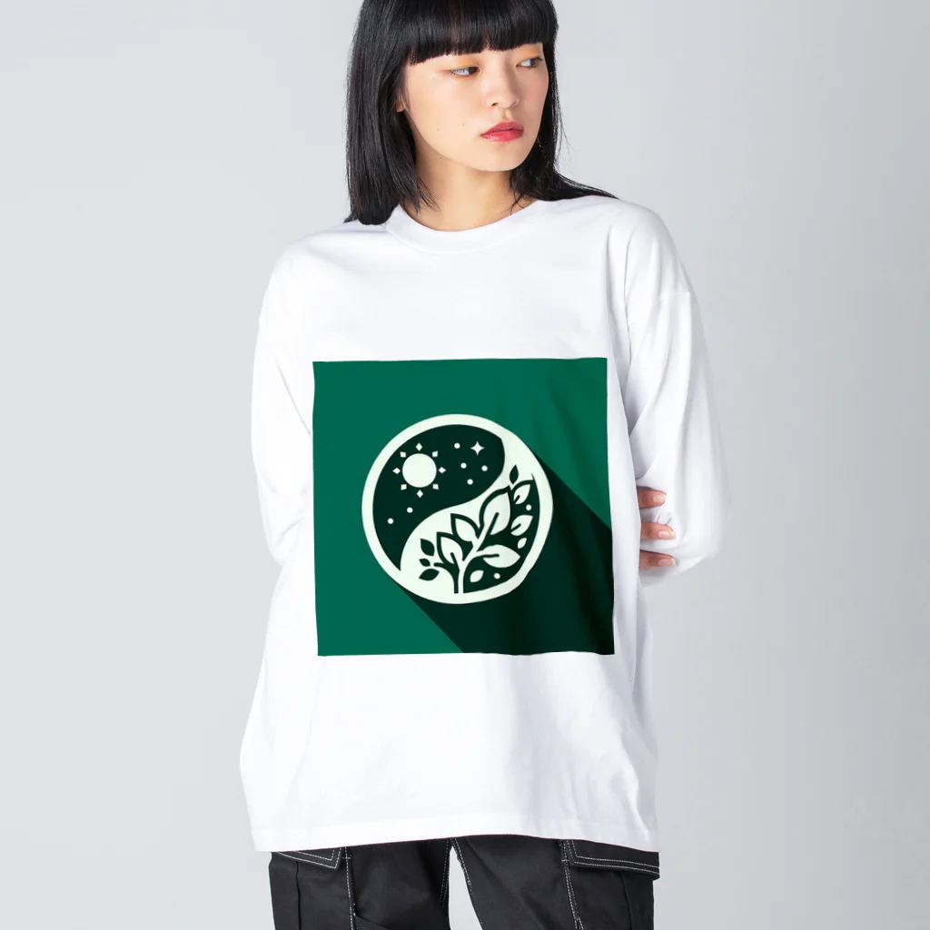 Qten369の地球を守ろう ビッグシルエットロングスリーブTシャツ