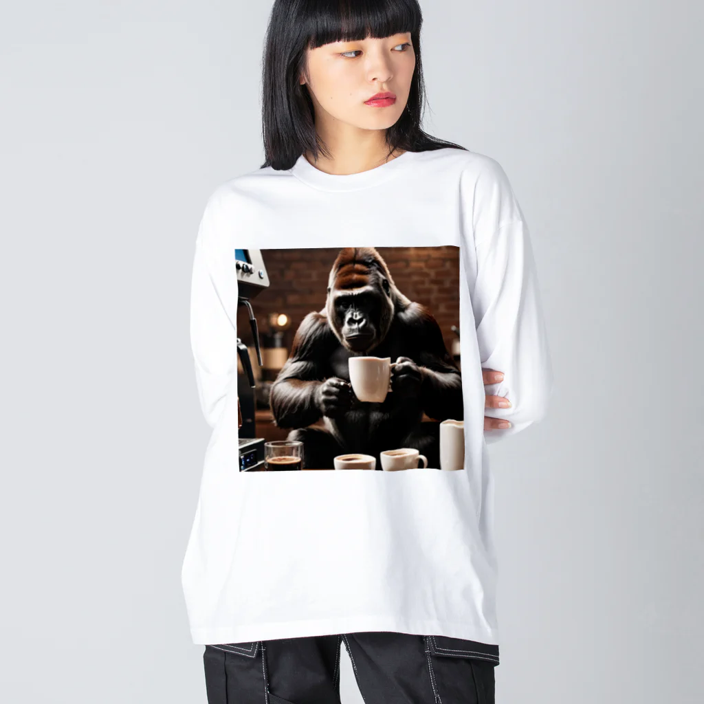 WildRiceのカフェゴリラ Big Long Sleeve T-Shirt