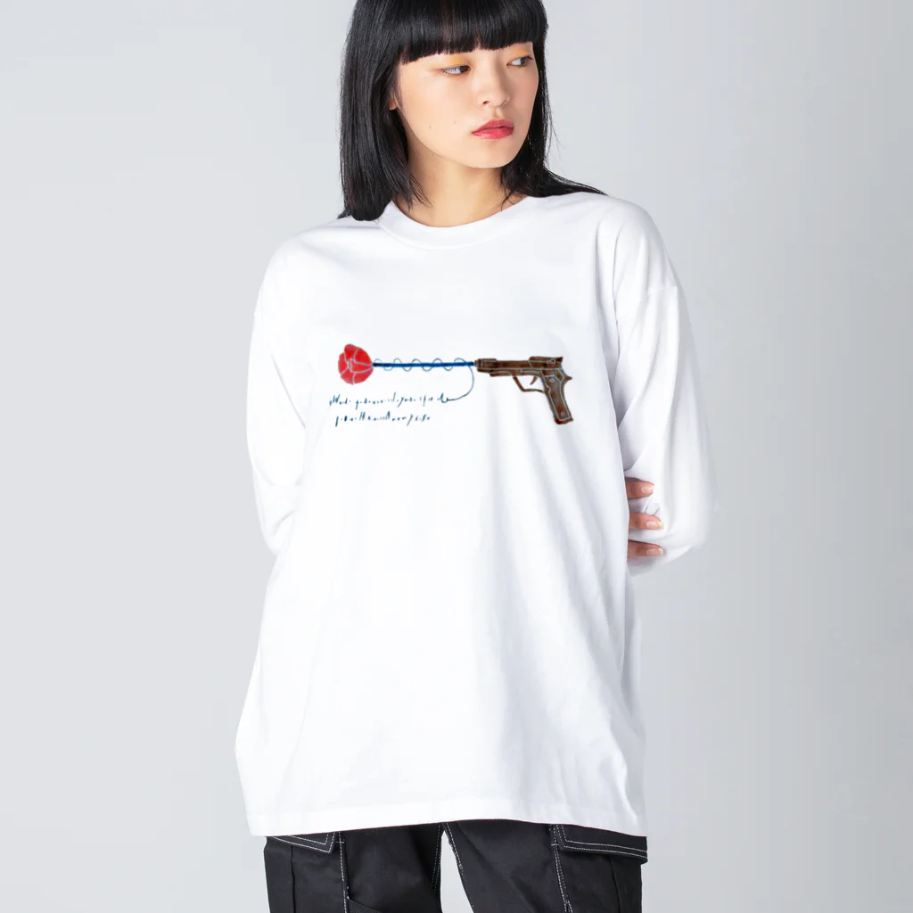 ENFAB DESIGN WORKSのレッドローズ-2 Big Long Sleeve T-Shirt