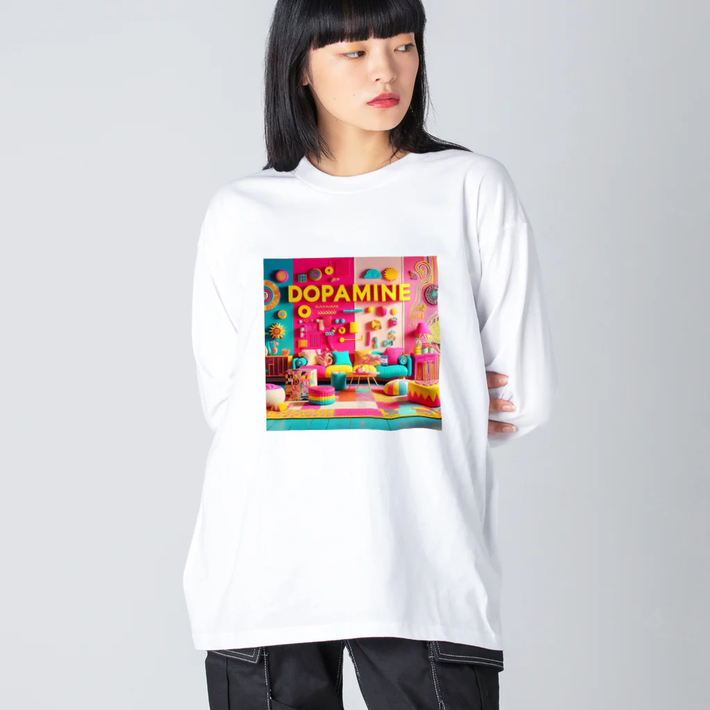 nuuartのドーパミンデコールの色彩美学 ビッグシルエットロングスリーブTシャツ