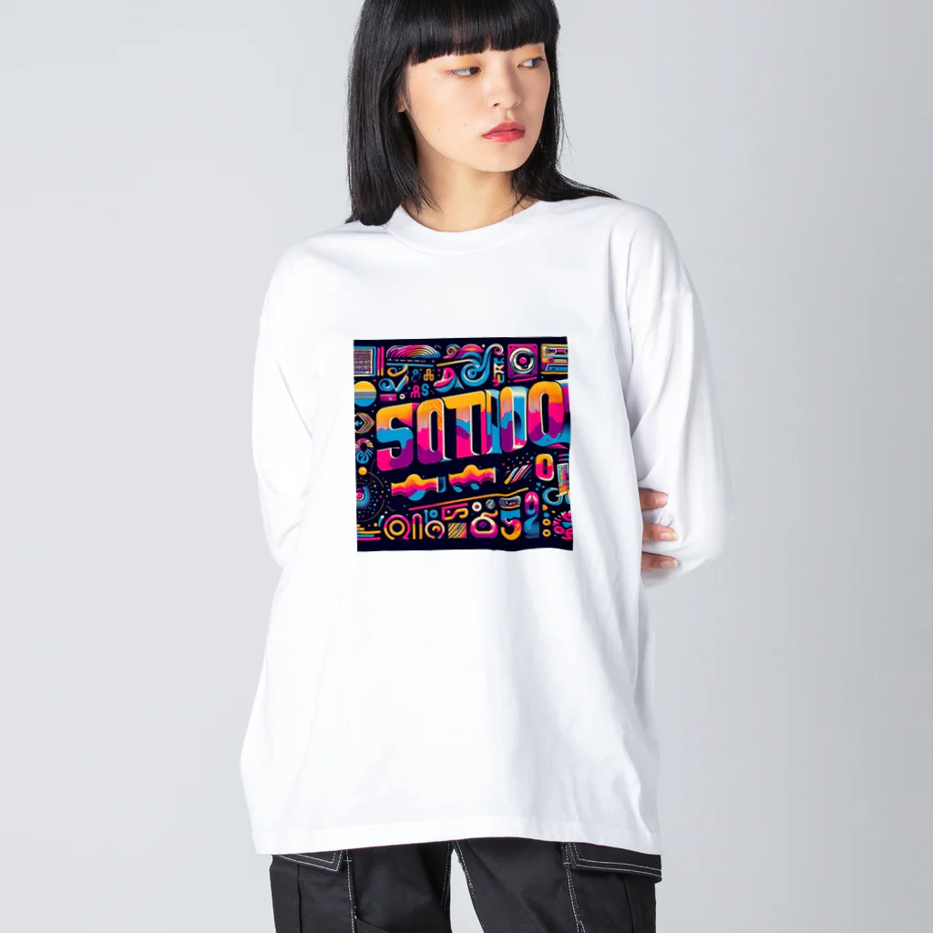 nuuartの1980年代のレトロフォント Big Long Sleeve T-Shirt