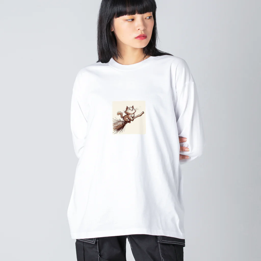 R Uの風切る冒険猫 Big Long Sleeve T-Shirt