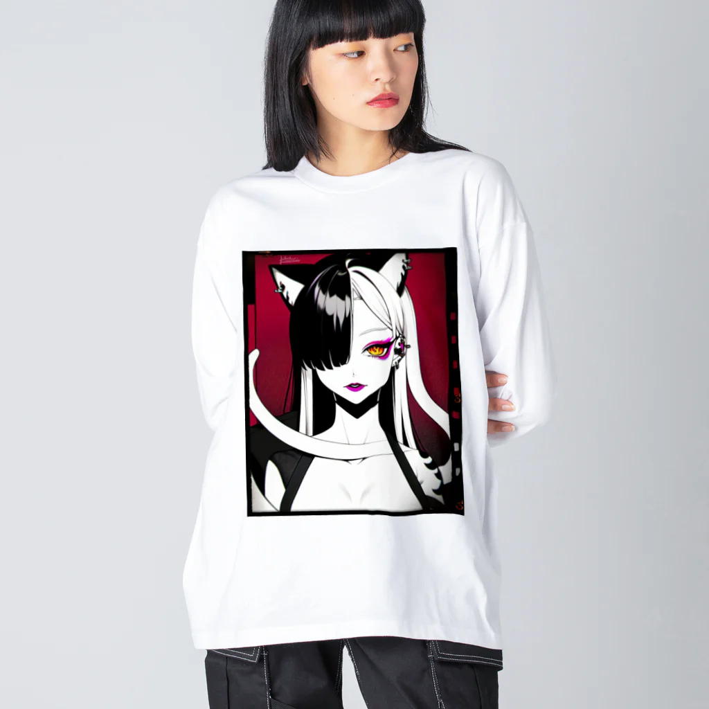 momonekokoの白蛇と獣耳の女性 Big Long Sleeve T-Shirt