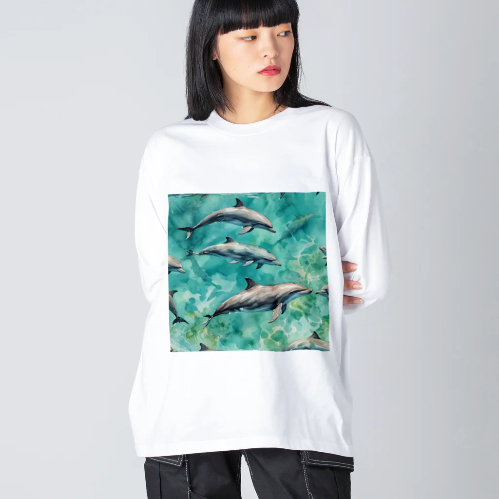 ma_kagawaのハワイのイルカ Big Long Sleeve T-Shirt