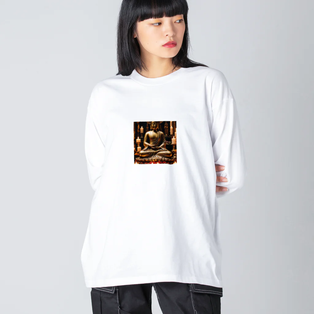 Take-chamaの【注目のパワースポット】神聖な雰囲気ただよう「祝福の仏像」。 Big Long Sleeve T-Shirt