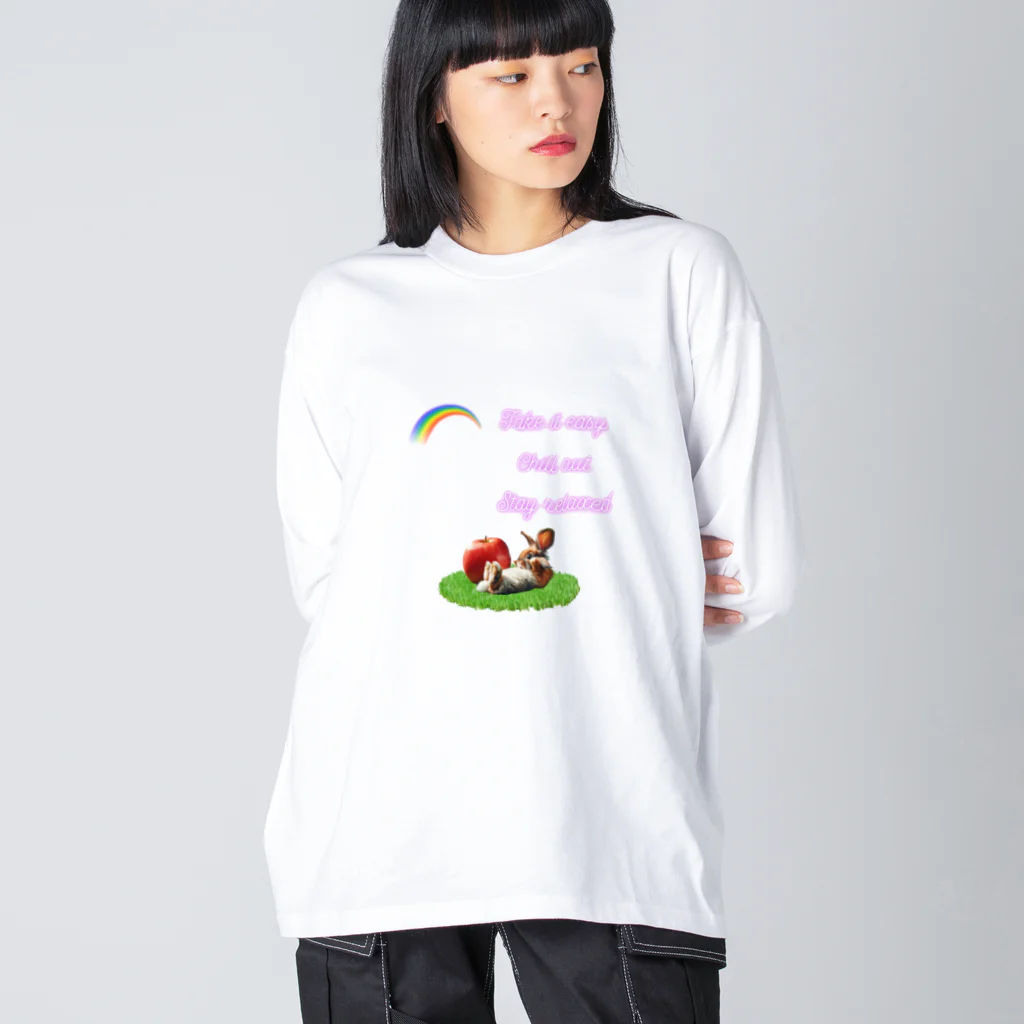 CHOCOLATEAの「心のリセット」 ビッグシルエットロングスリーブTシャツ