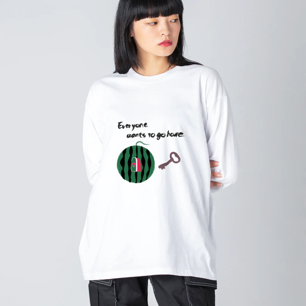 monokurockのスイカ everyone wants to go home スタンダード Big Long Sleeve T-Shirt