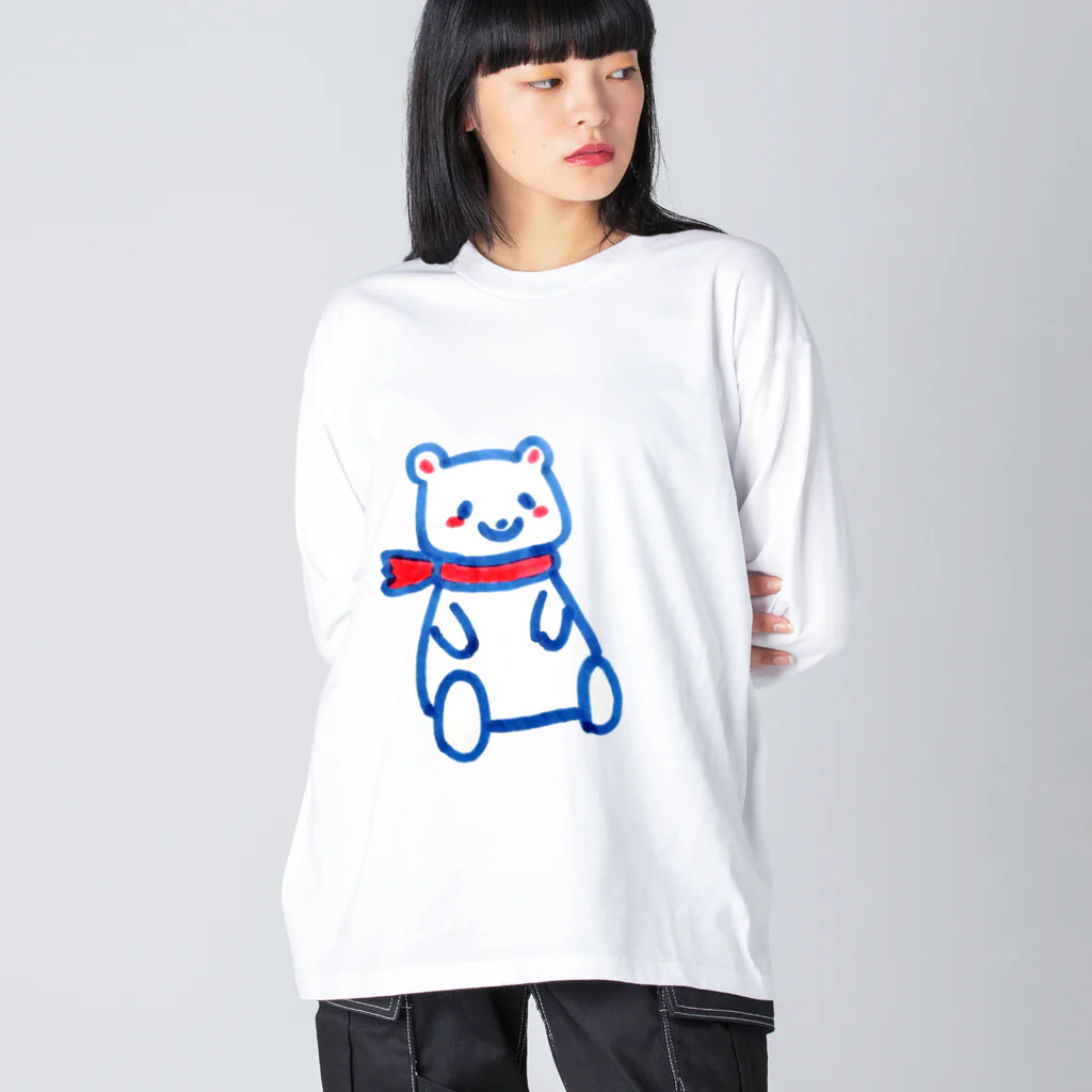 モチクマのシロクマくん ビッグシルエットロングスリーブTシャツ