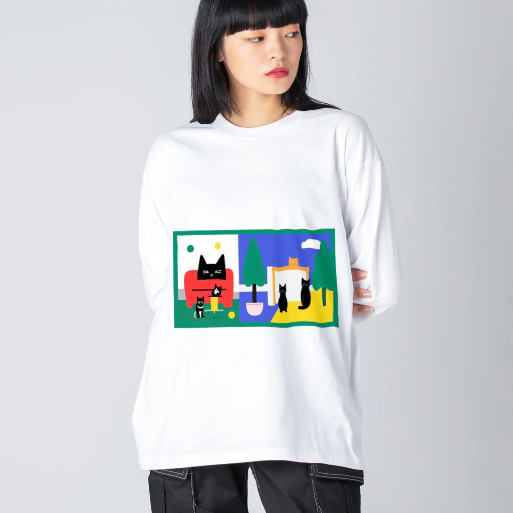 ryujiのお上品なおネコ様のデザイン４ Big Long Sleeve T-Shirt