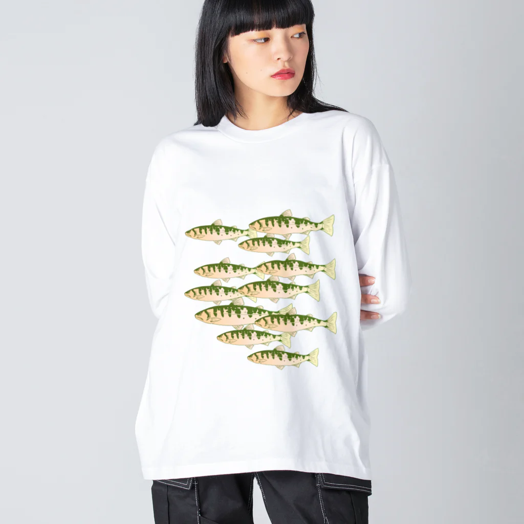 chicodeza by suzuriのヤマメの魚群 Big Long Sleeve T-Shirt