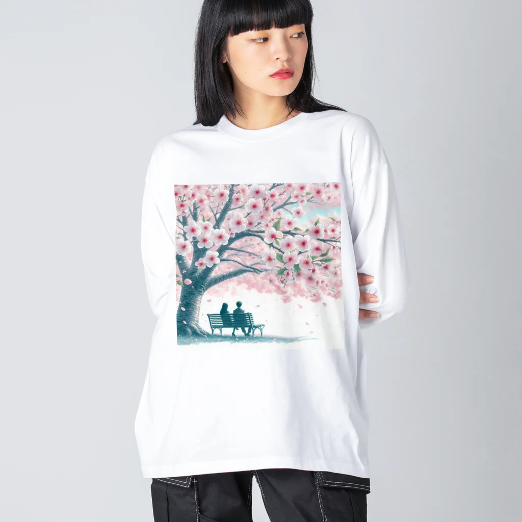 Rパンダ屋の「春風景グッズ」 Big Long Sleeve T-Shirt