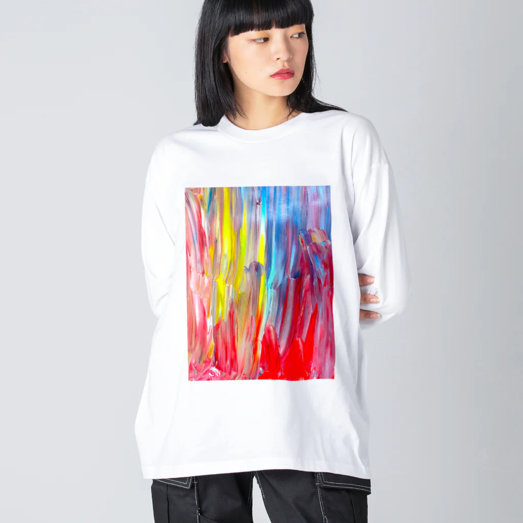 atelier_lapislazuliの色のシャワー ビッグシルエットロングスリーブTシャツ