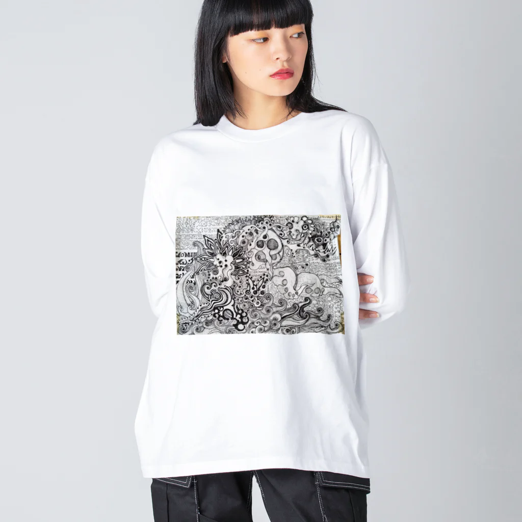 White-Holeのライトランゲージアート Big Long Sleeve T-Shirt