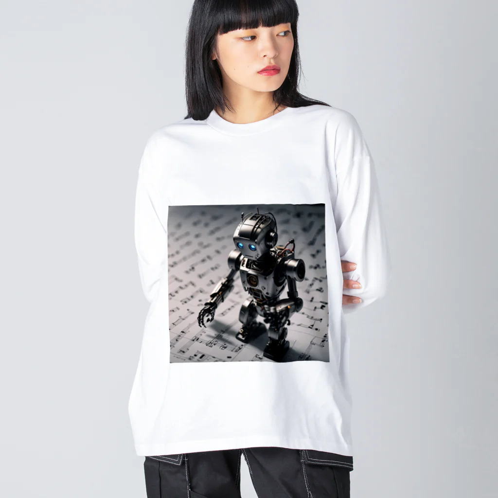 Yuelの作曲ロボット ビッグシルエットロングスリーブTシャツ