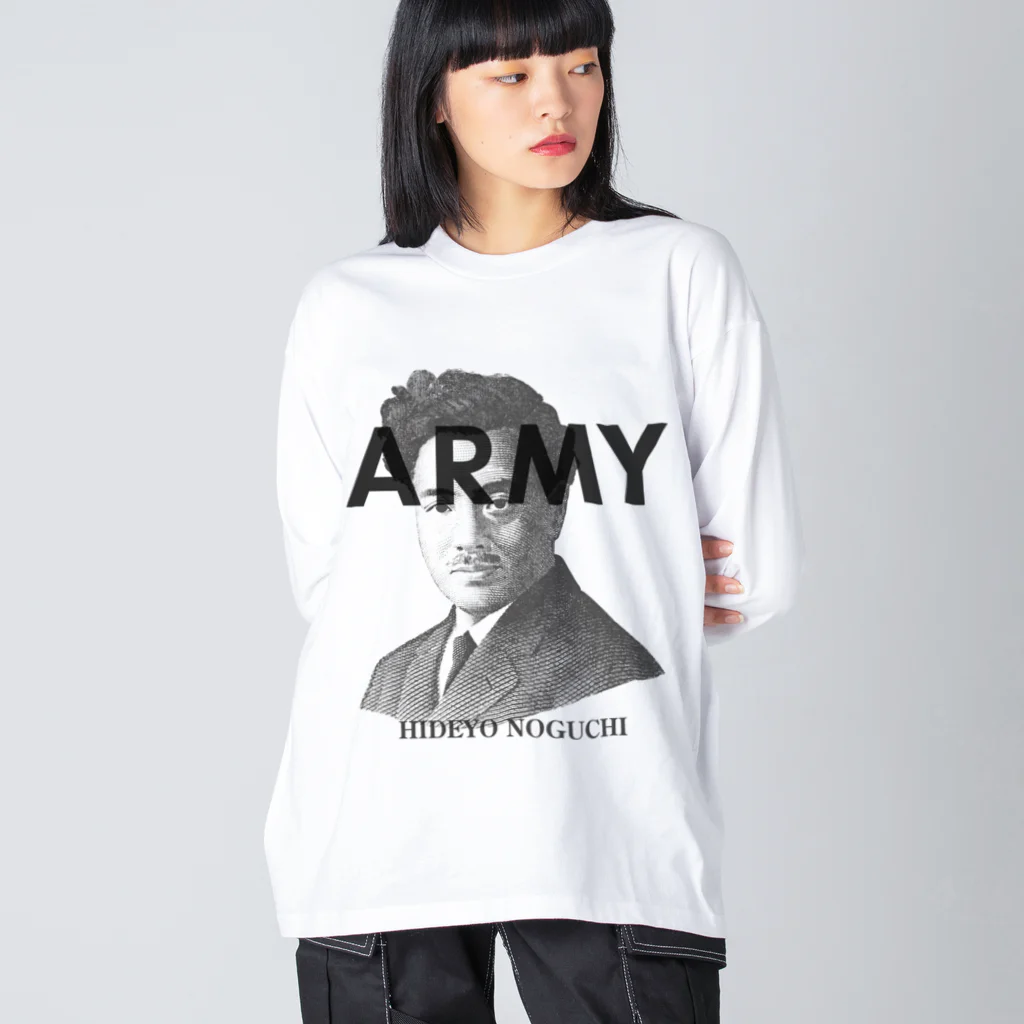 部屋とデニムとわたしのU.S.ARMYな野口英世さん ビッグシルエットロングスリーブTシャツ