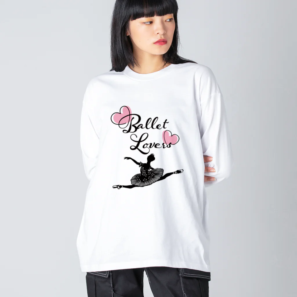 Saori_k_cutpaper_artのBallet Lovers Ballerina Big Long Sleeve T-Shirt
