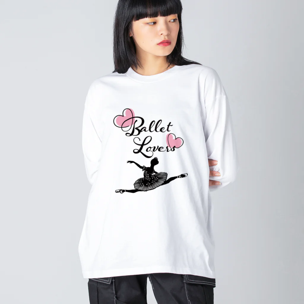 Saori_k_cutpaper_artのBallet Lovers Ballerina ビッグシルエットロングスリーブTシャツ