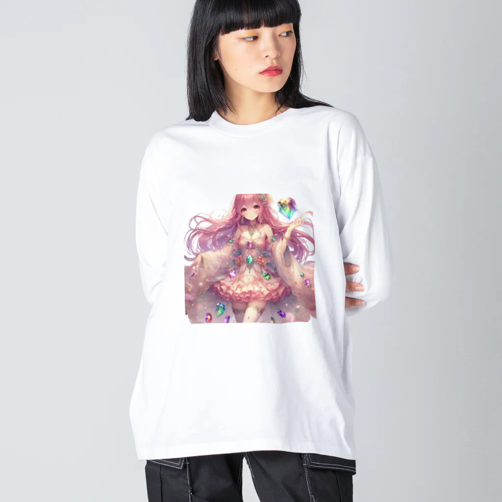 surasuramusumeのピンクの髪の「ジェム」 Big Long Sleeve T-Shirt