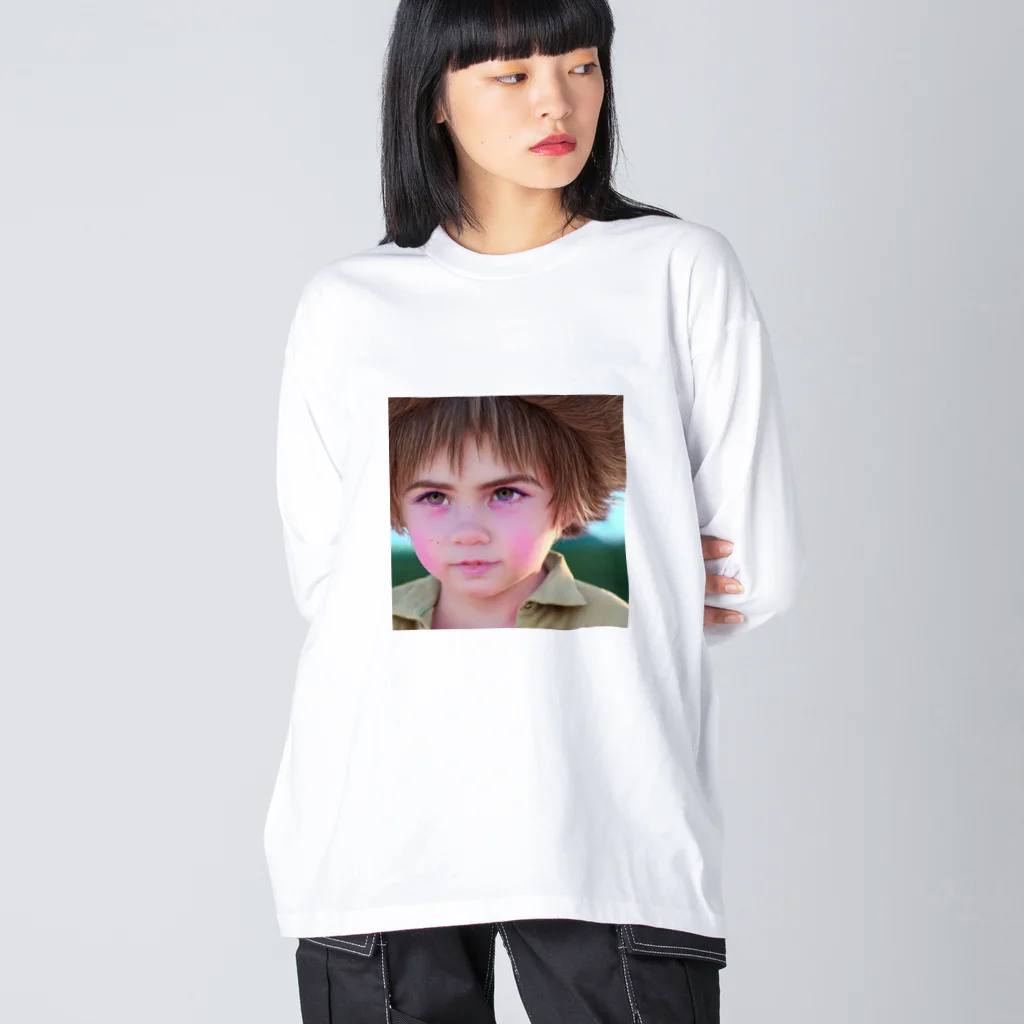 Natural Eleganceのそばかすの少年 Big Long Sleeve T-Shirt