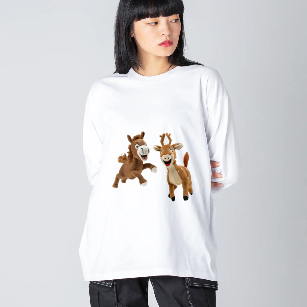 soiのuma and shika ビッグシルエットロングスリーブTシャツ