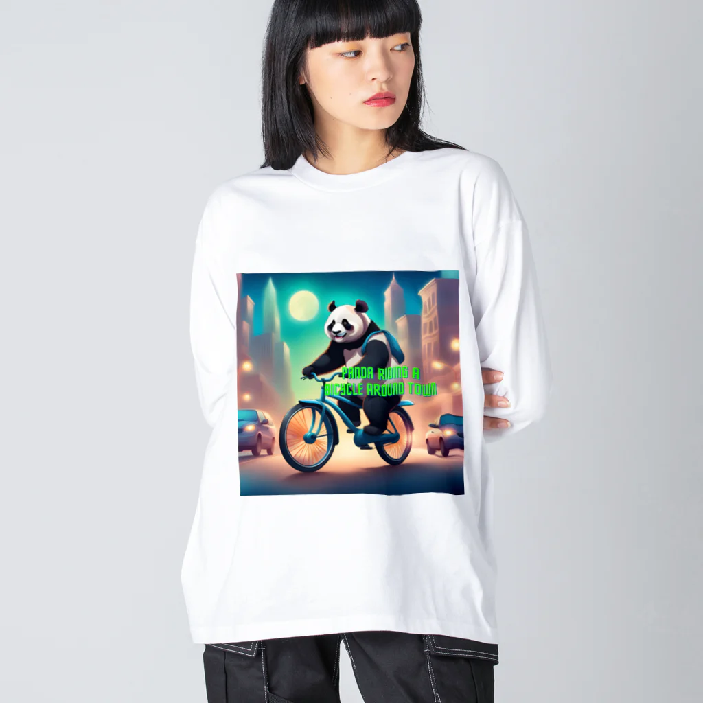 noiSutoaの疾走するパンダ Big Long Sleeve T-Shirt