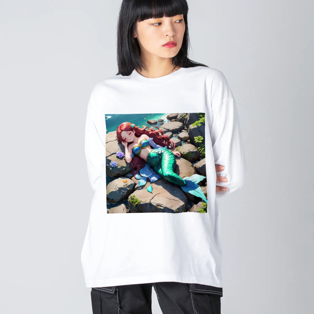 ぴよぴよショップの人魚姫のお昼寝 Big Long Sleeve T-Shirt