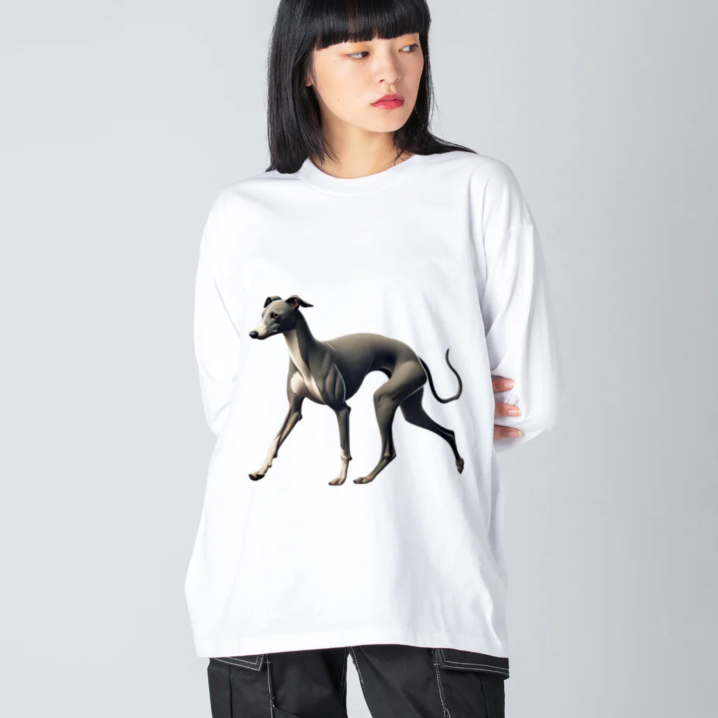 チェリモヤのイタリアン グレイハウンド 01 Big Long Sleeve T-Shirt