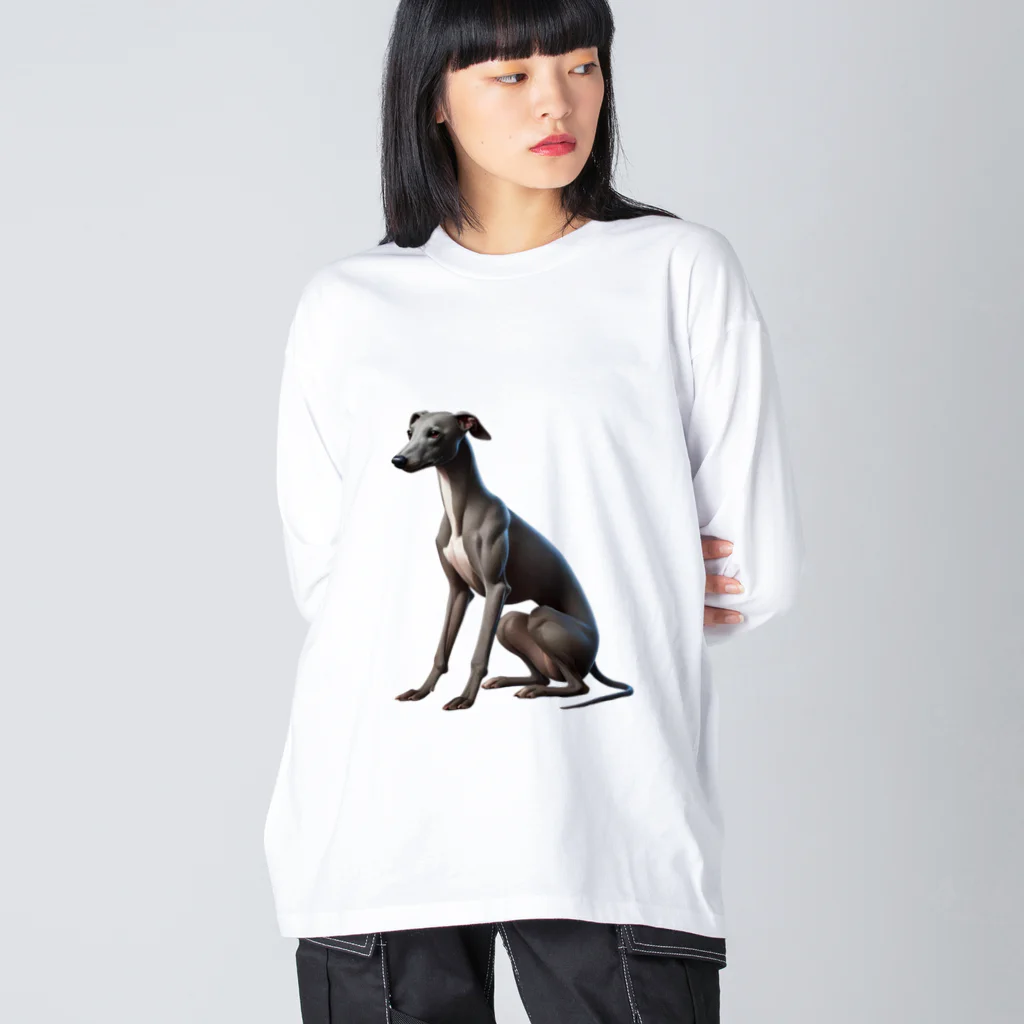 チェリモヤのイタリアン グレイハウンド 02 Big Long Sleeve T-Shirt