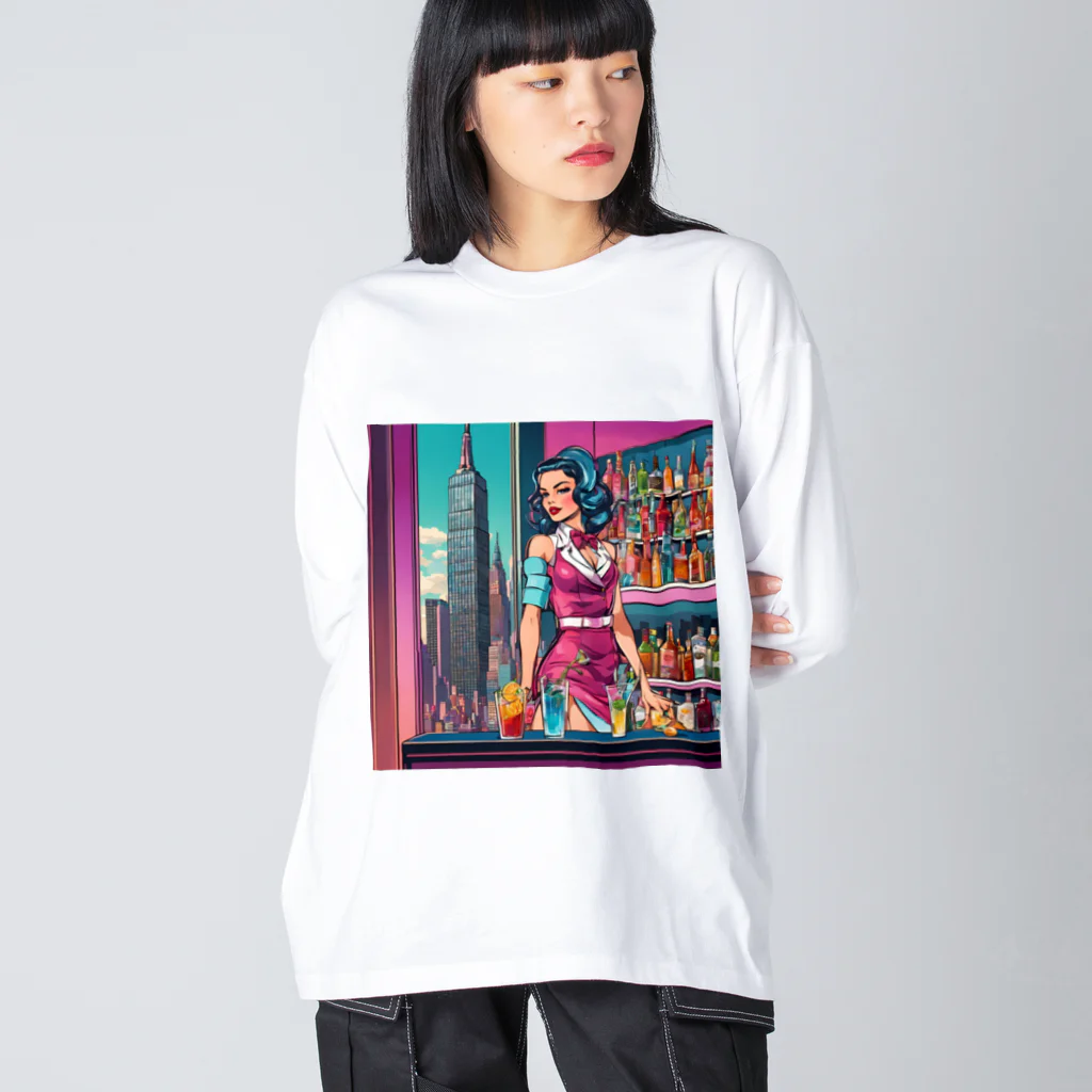 HOSHI-TANEKO🌠の🌃摩天楼バー🍸美女✨ Big Long Sleeve T-Shirt