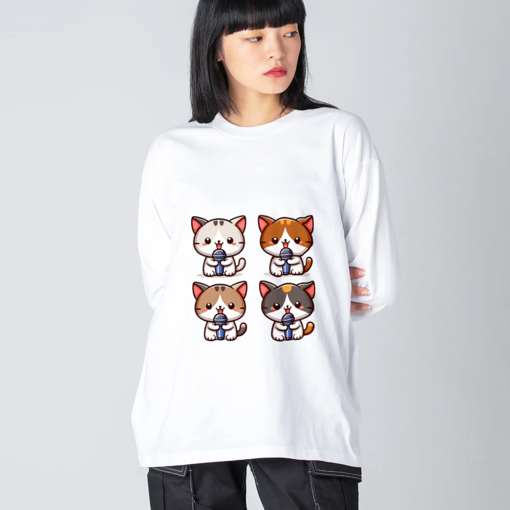 チェリモヤのねこコーラス 05 Big Long Sleeve T-Shirt