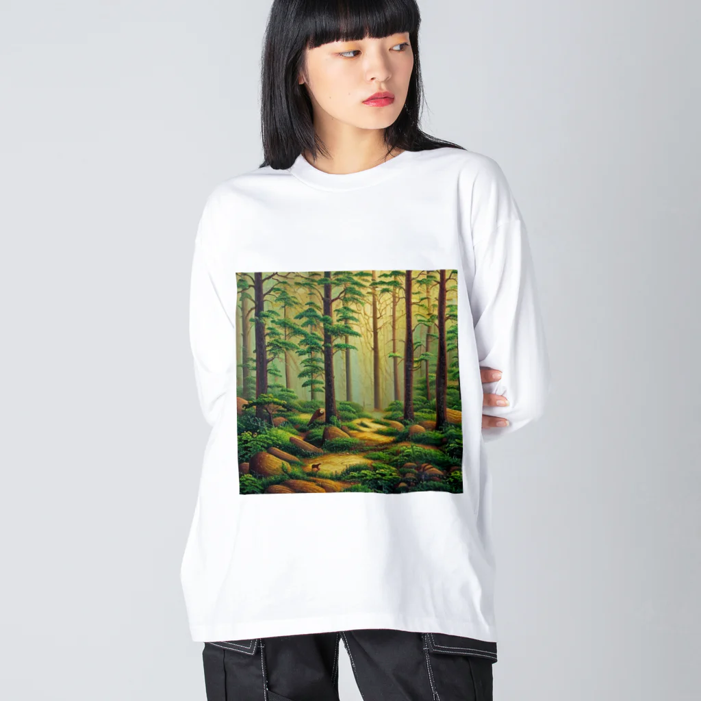 positive_poem05の森の中で創作活動 Big Long Sleeve T-Shirt