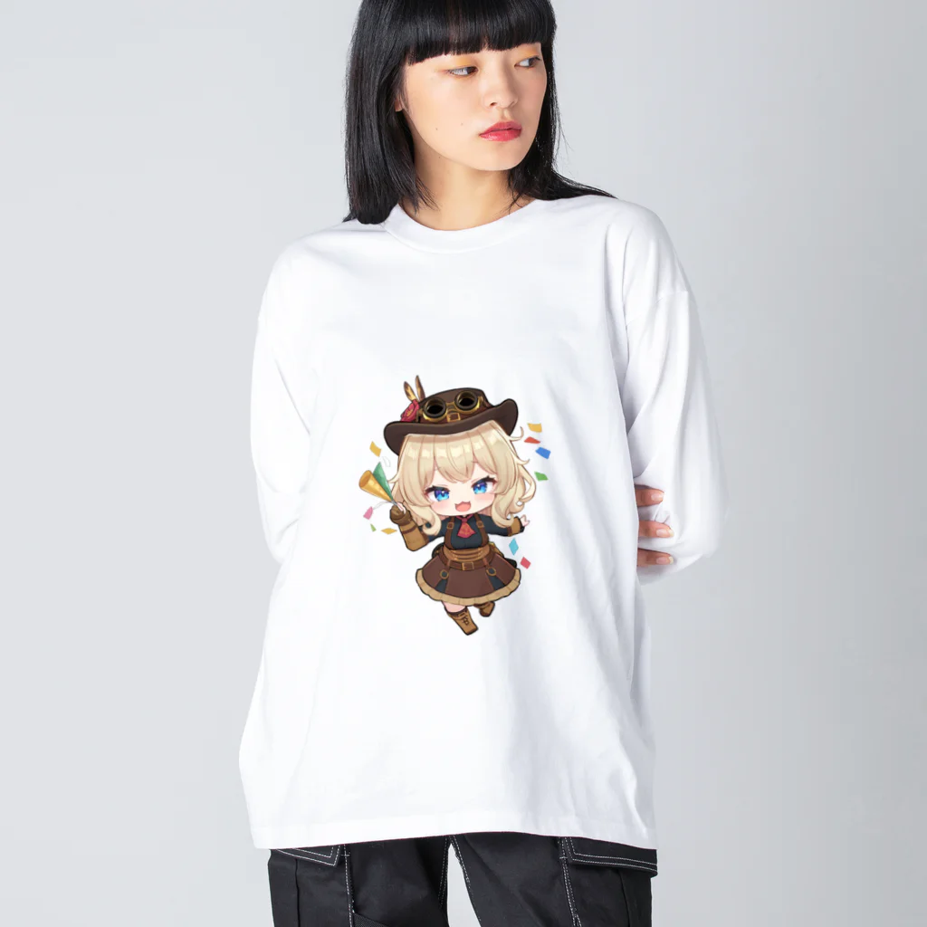 NO MAGIC RELIC HUNTERのNO MAGIC RELIC HUNTER #セレニウム ちゃんお祝い Big Long Sleeve T-Shirt