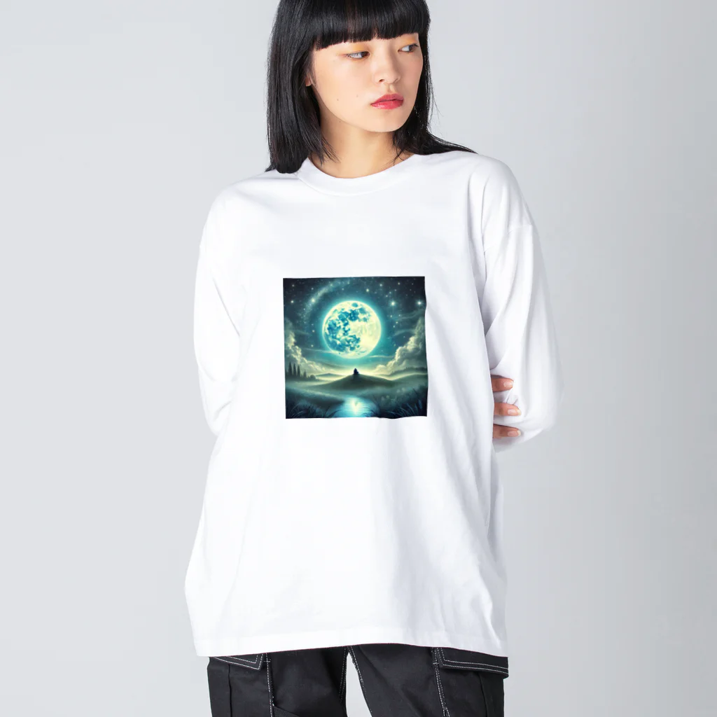 KIglassesのDream Under the Starry Sky - 星空の夢 ビッグシルエットロングスリーブTシャツ