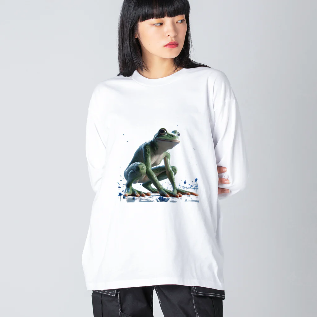 reptilesの真夏のカエル怪人 Big Long Sleeve T-Shirt