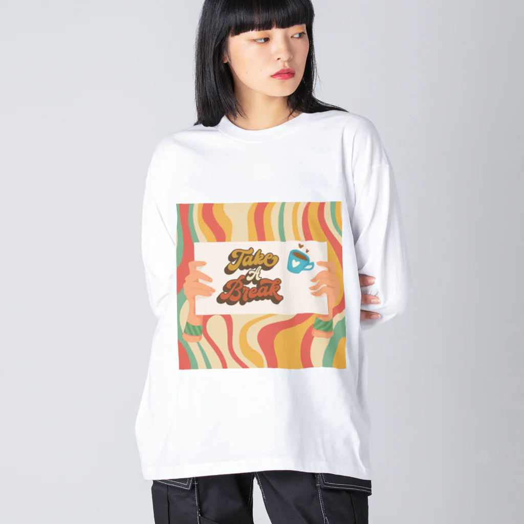 Cafe Mokaのティータイム Big Long Sleeve T-Shirt