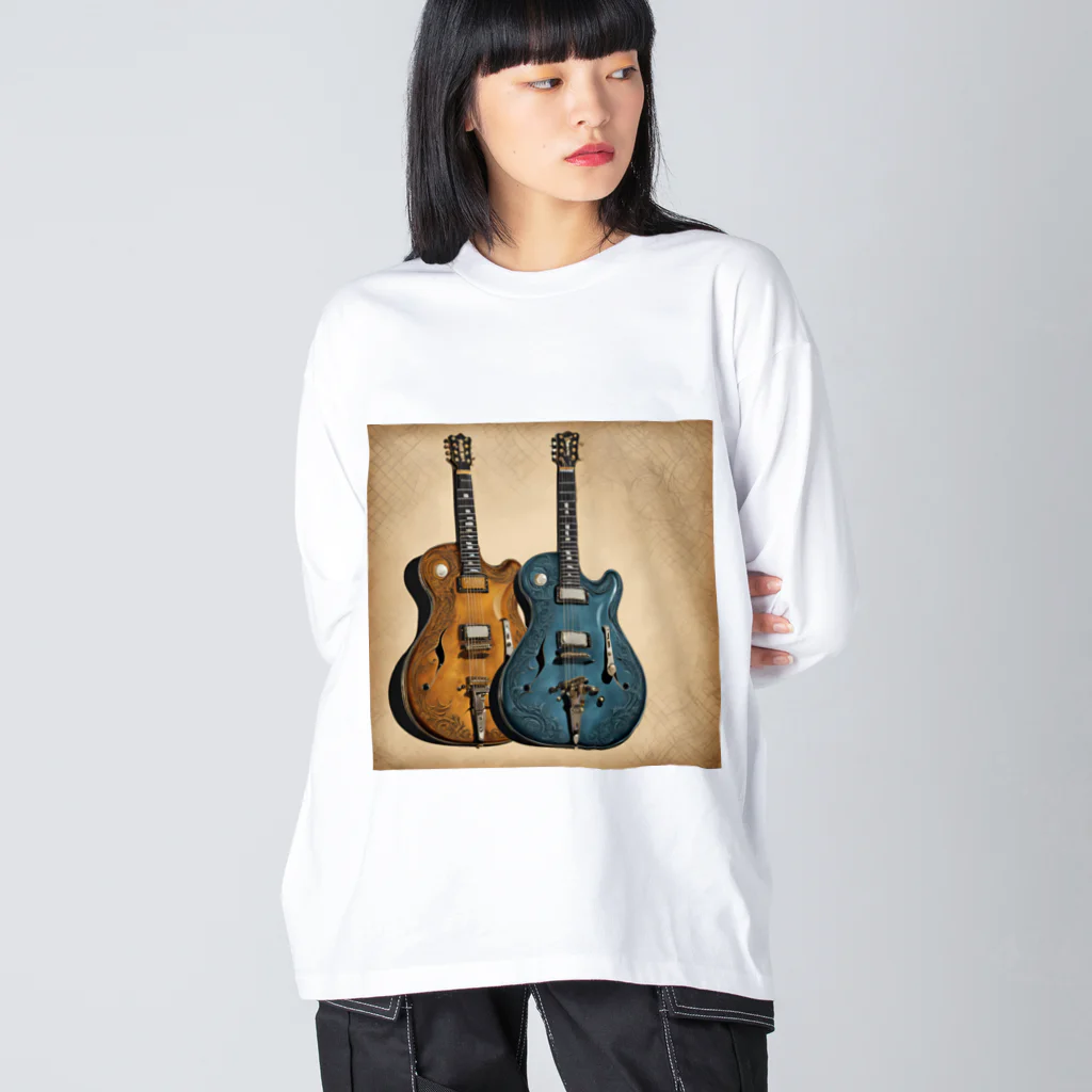 はちみつあめのヴィンテージギター Big Long Sleeve T-Shirt