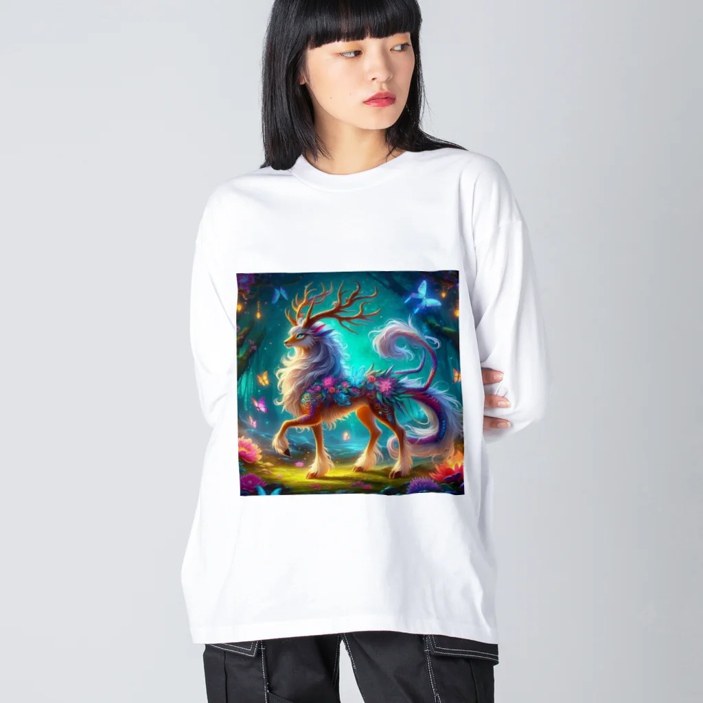 ハッピーハッピープラザ！のユニコーン Big Long Sleeve T-Shirt