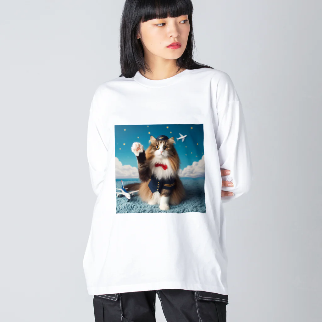 sophie138の猫の客室乗務員 Big Long Sleeve T-Shirt