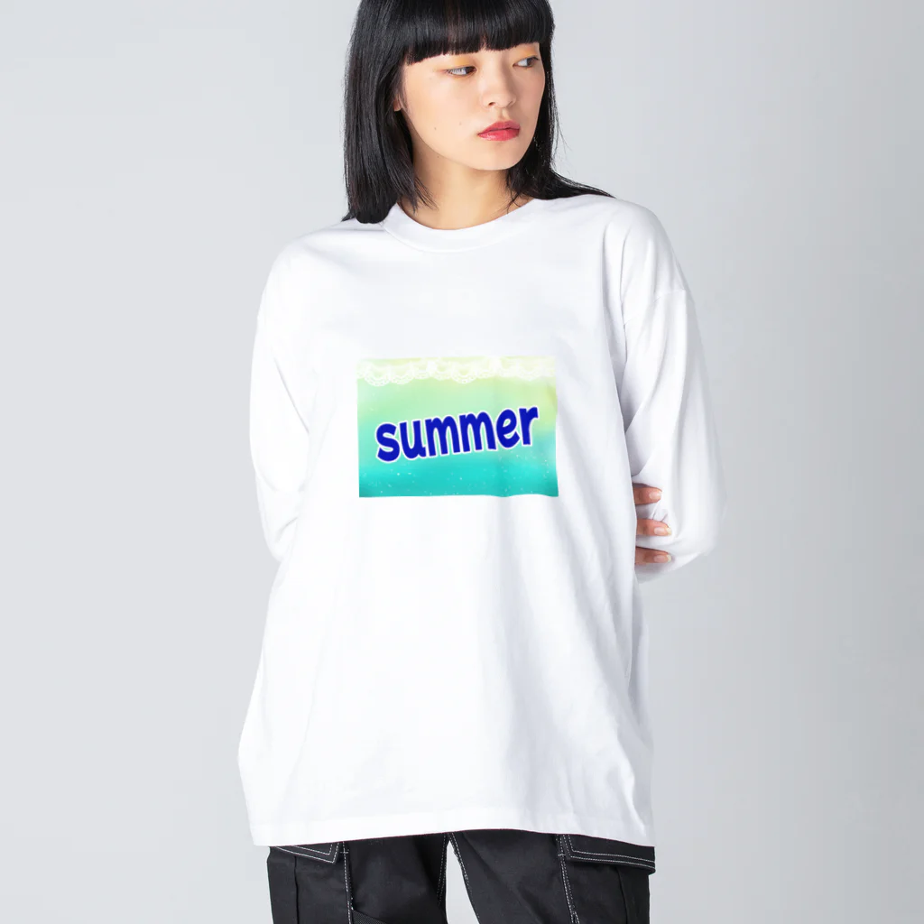 atelier_lapislazuliの夏メロンソーダ ビッグシルエットロングスリーブTシャツ