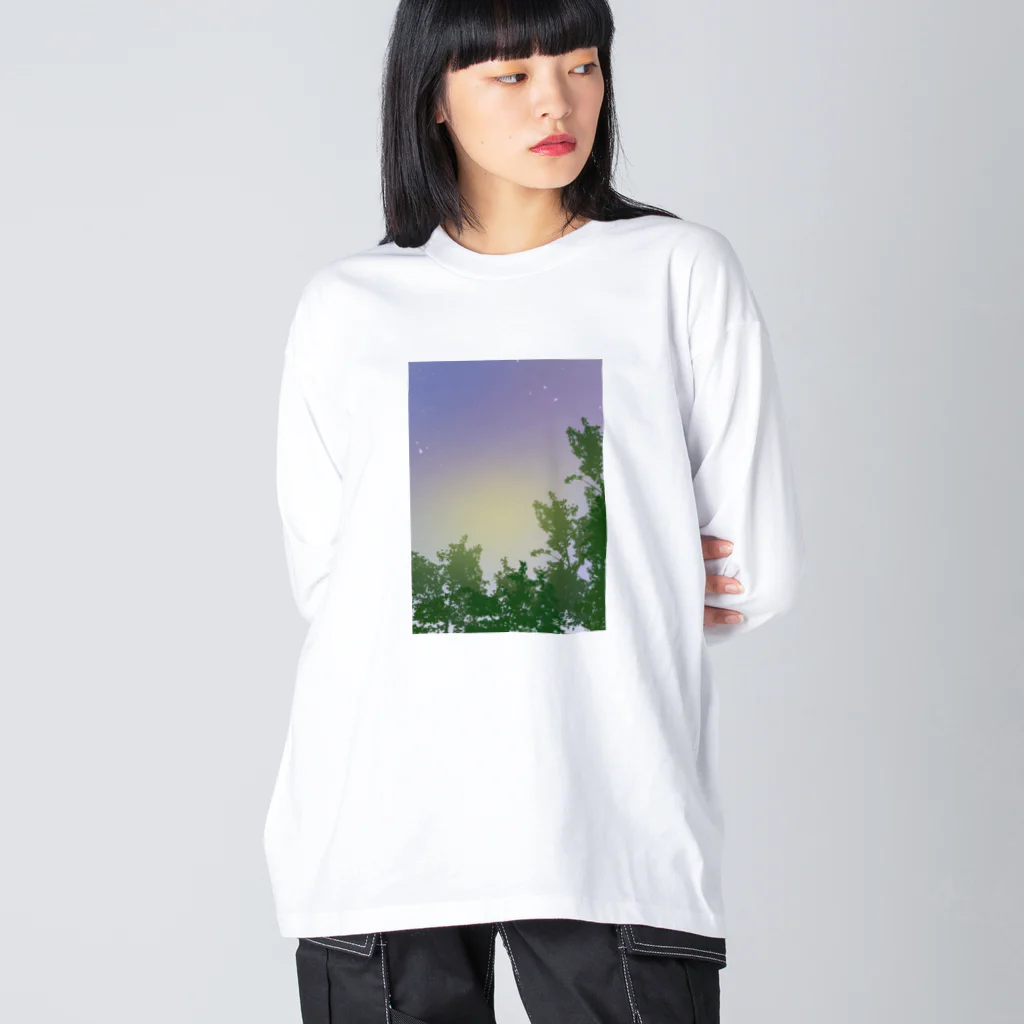 atelier_lapislazuliの夜空 ビッグシルエットロングスリーブTシャツ